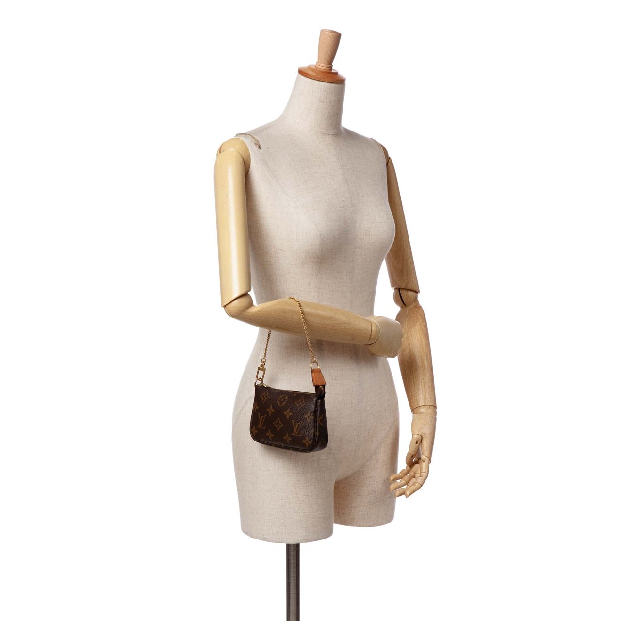 Louis Vuitton Monogram Mini Pochette Accessoires Bruin