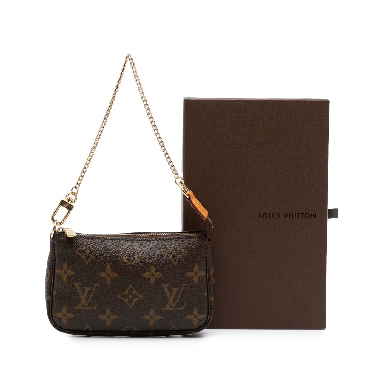 Louis Vuitton Monogram Mini Pochette Accessoires Bruin