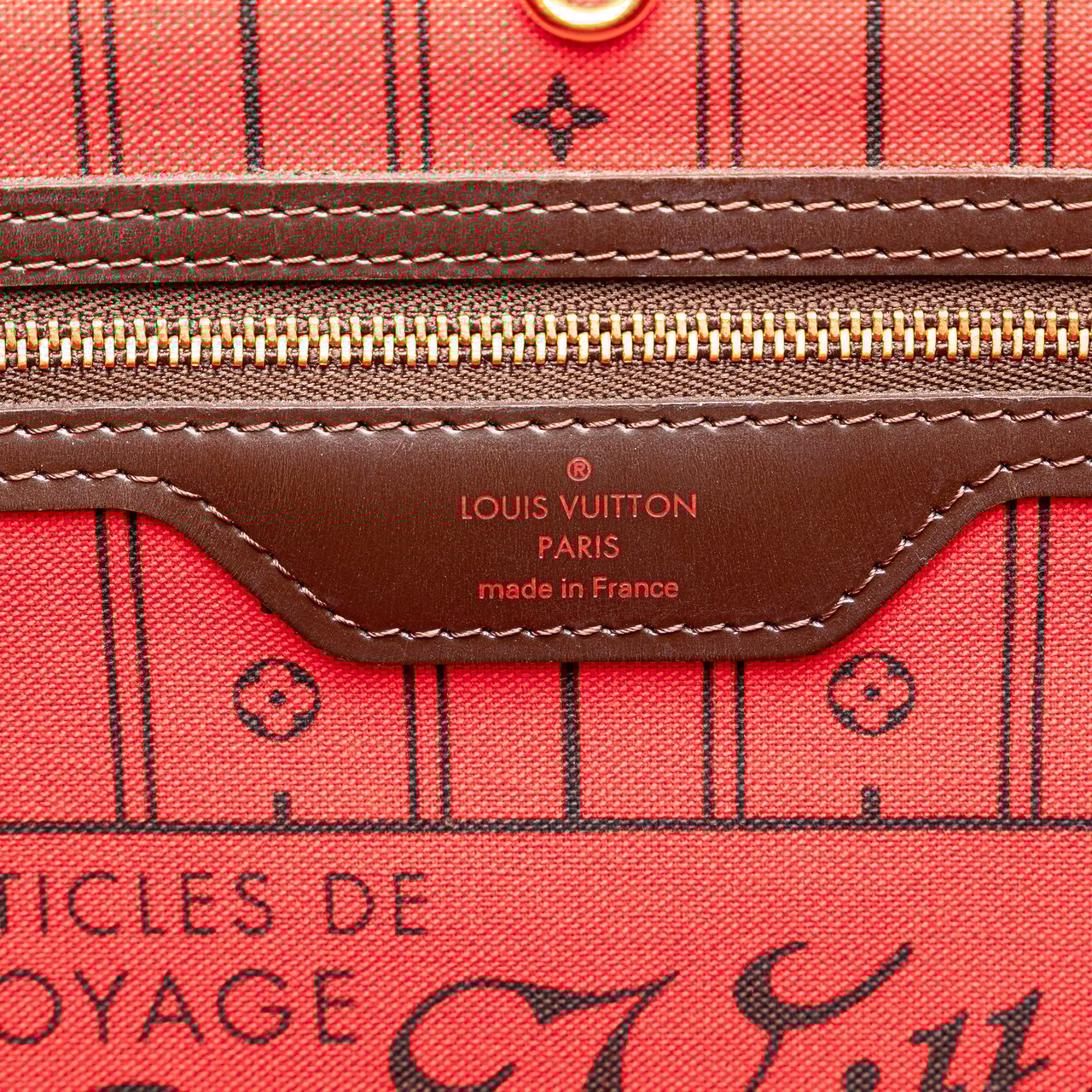 Louis Vuitton Damier Ebene Neverfull MM Bruin