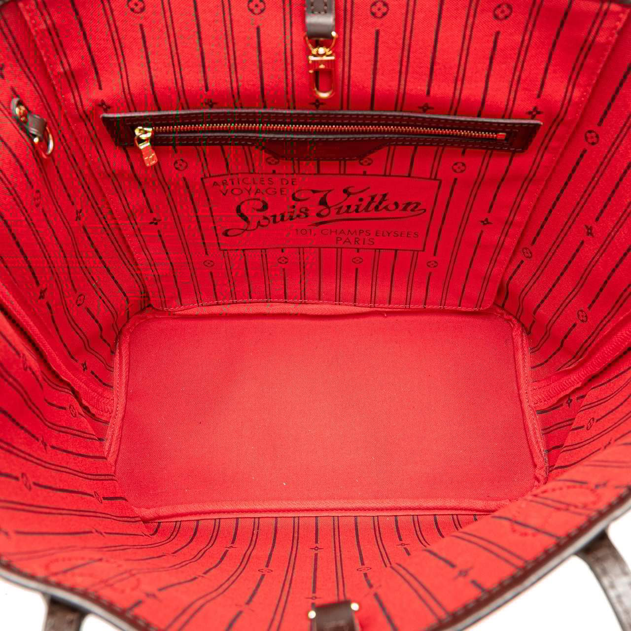 Louis Vuitton Damier Ebene Neverfull MM Bruin