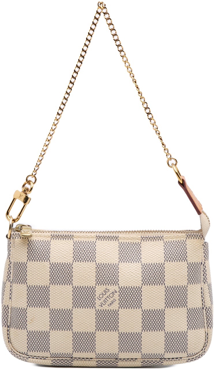 Louis Vuitton Damier Azur Mini Pochette Accessoires Wit