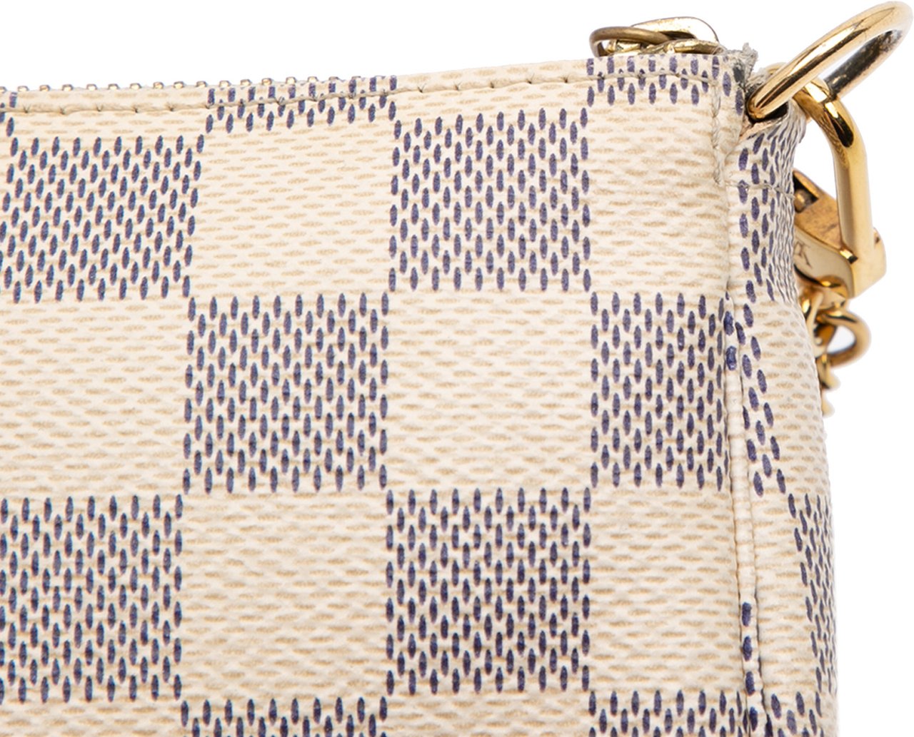 Louis Vuitton Damier Azur Mini Pochette Accessoires Wit