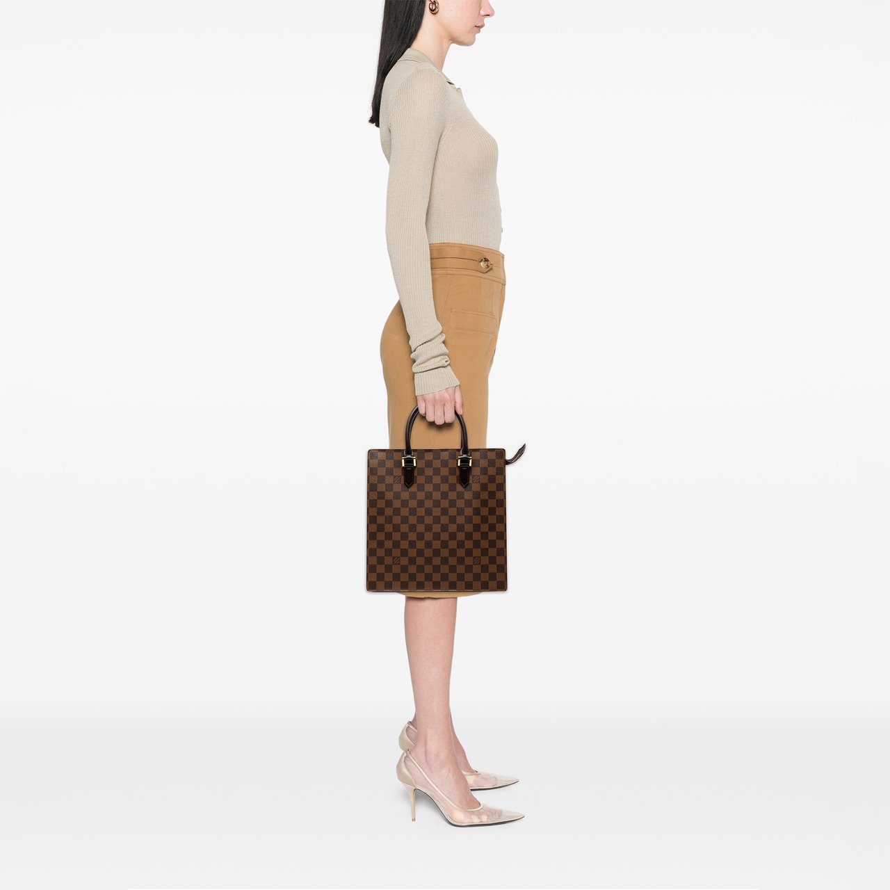 Louis Vuitton Damier Ebene Venice Sac Plat Bruin