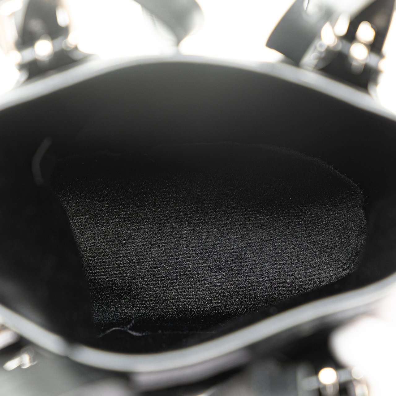 Louis Vuitton Monogram Mini Satin Bucket Zwart