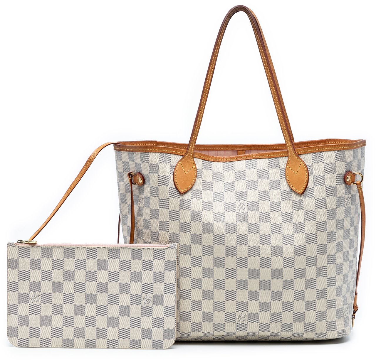 Louis Vuitton Damier Azur Neverfull MM Wit