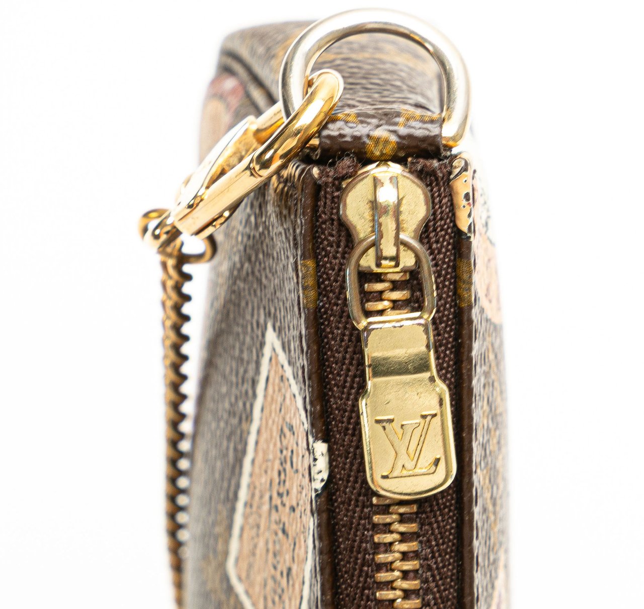 Louis Vuitton Monogram Patch Mini Pochette Accessoires Bruin