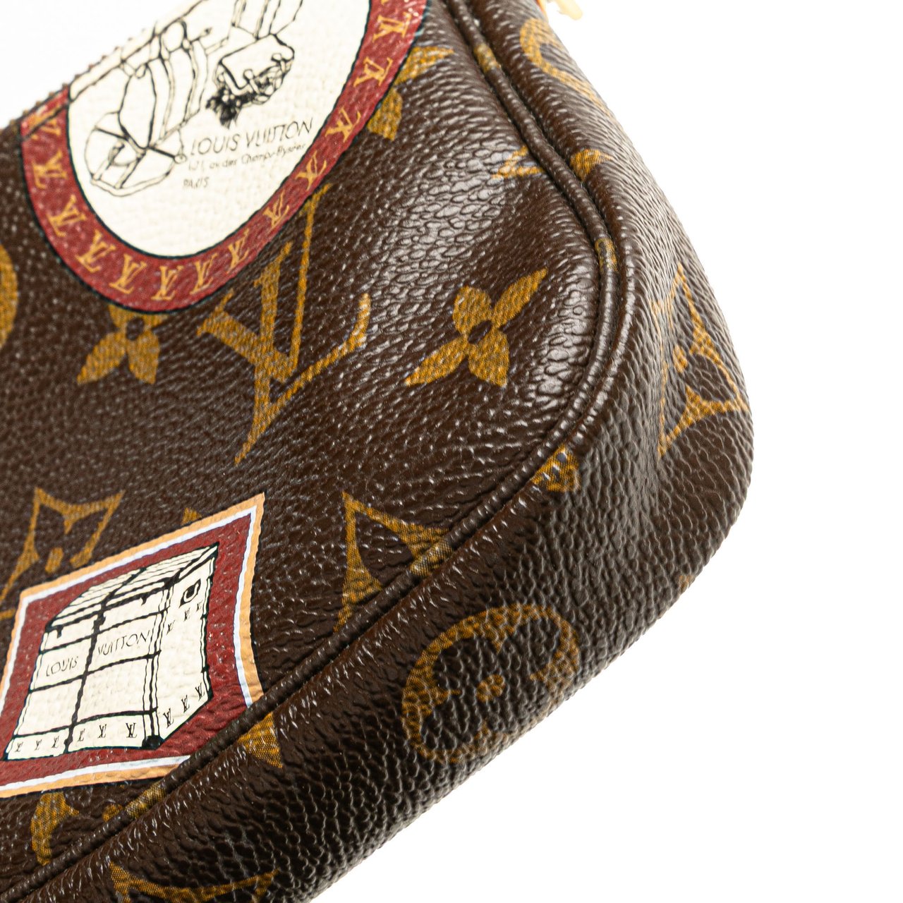 Louis Vuitton Monogram Patch Mini Pochette Accessoires Bruin