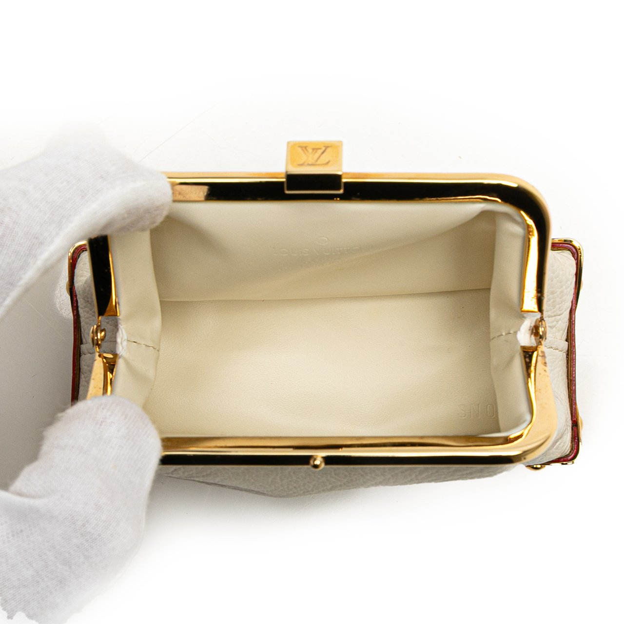 Louis Vuitton Suhali Porte Monnaie Coin Pouch Wit