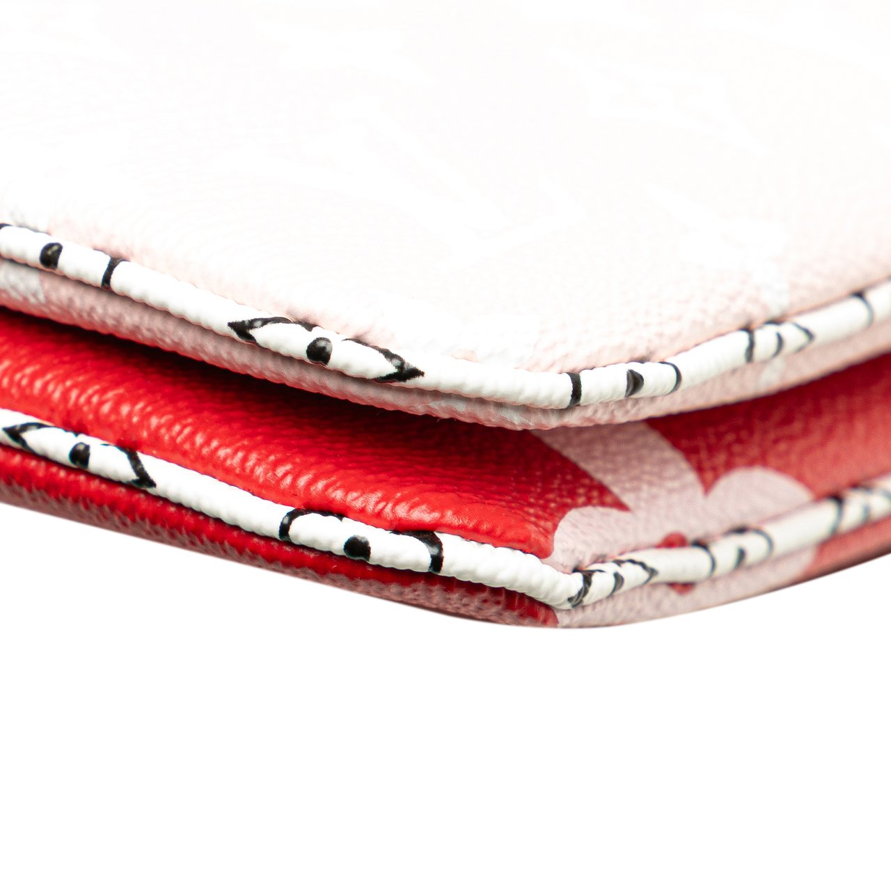 Louis Vuitton Limited Edition Monogram Giant Double Zip Pochette Rood