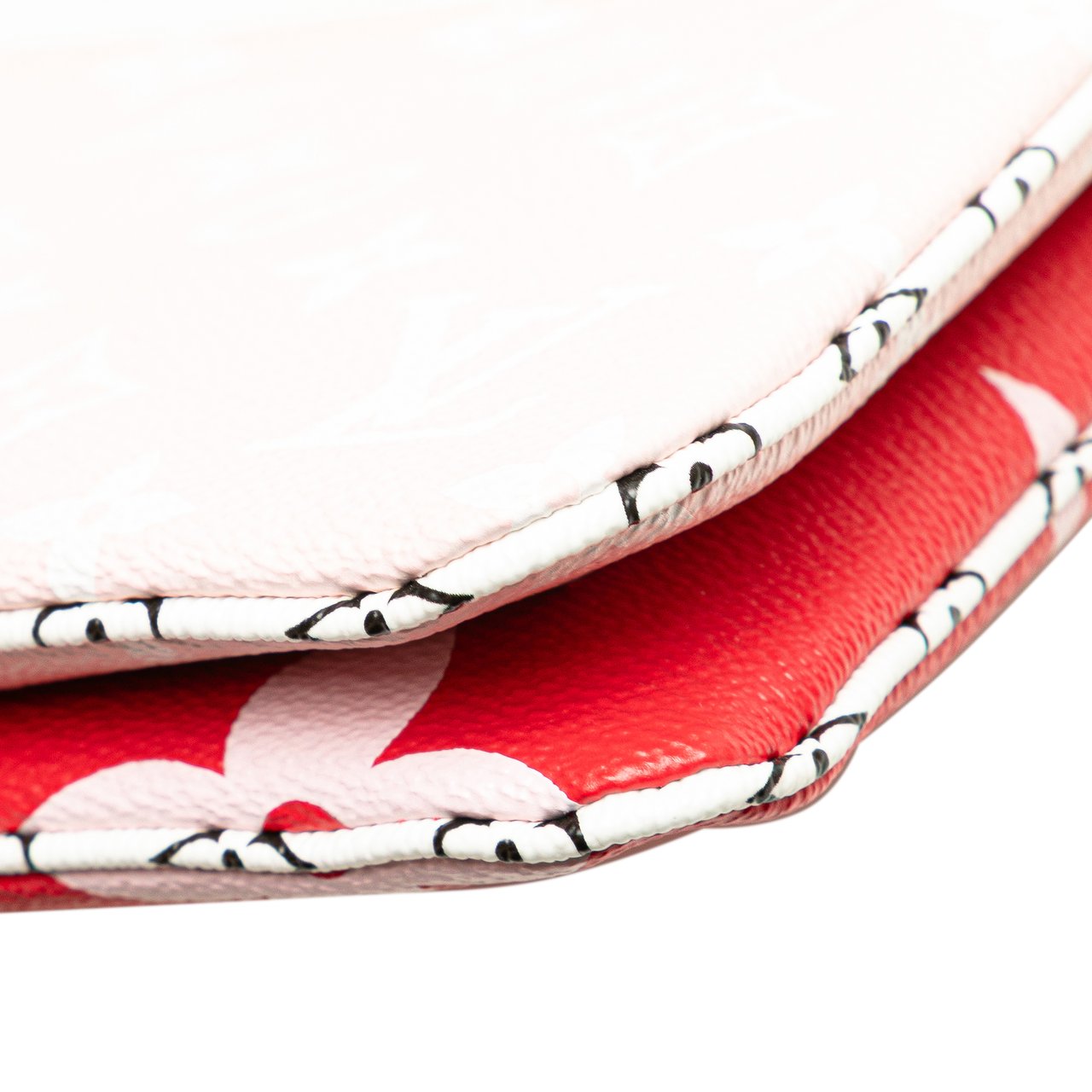 Louis Vuitton Limited Edition Monogram Giant Double Zip Pochette Rood