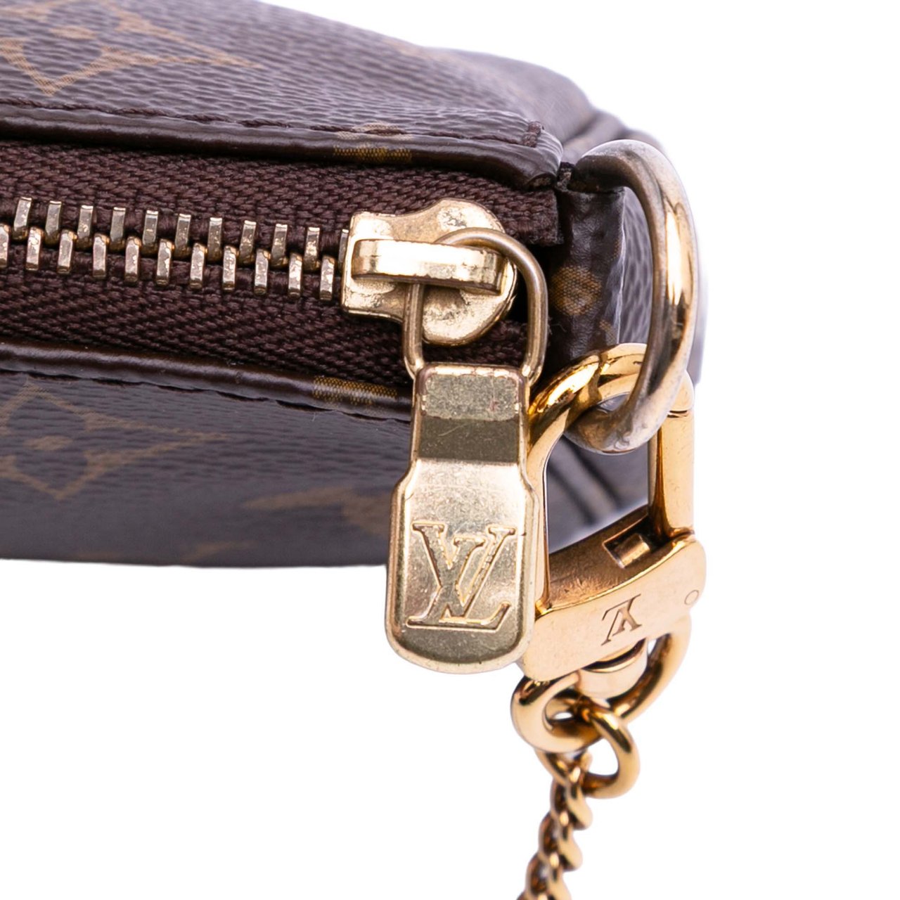 Louis Vuitton Monogram Mini Pochette Accessoires Bruin