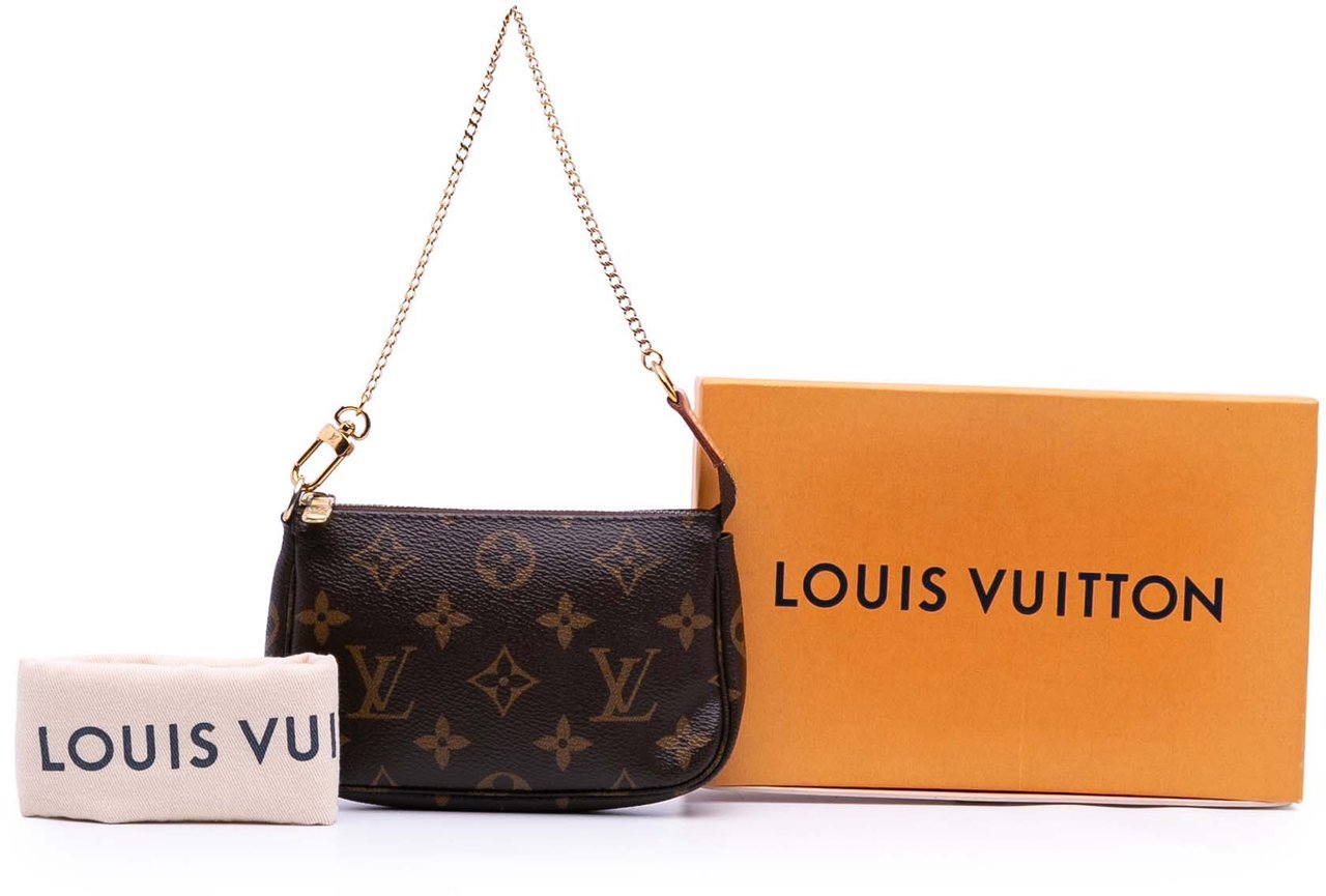 Louis Vuitton Monogram Mini Pochette Accessoires Bruin