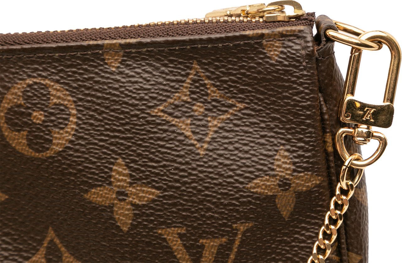 Louis Vuitton Monogram Mini Pochette Accessoires Bruin
