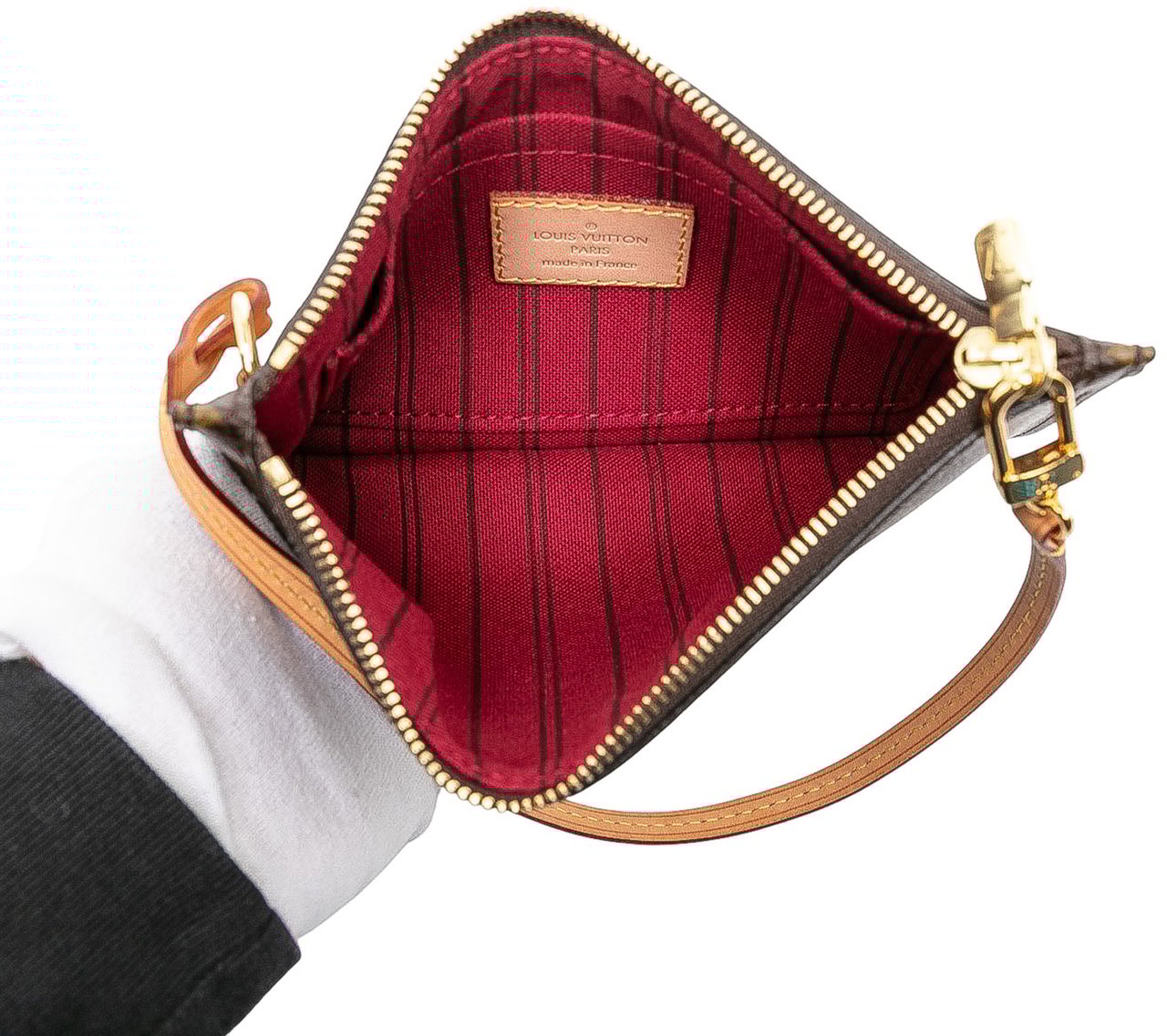 Louis Vuitton Monogram Neverfull Pochette PM Bruin