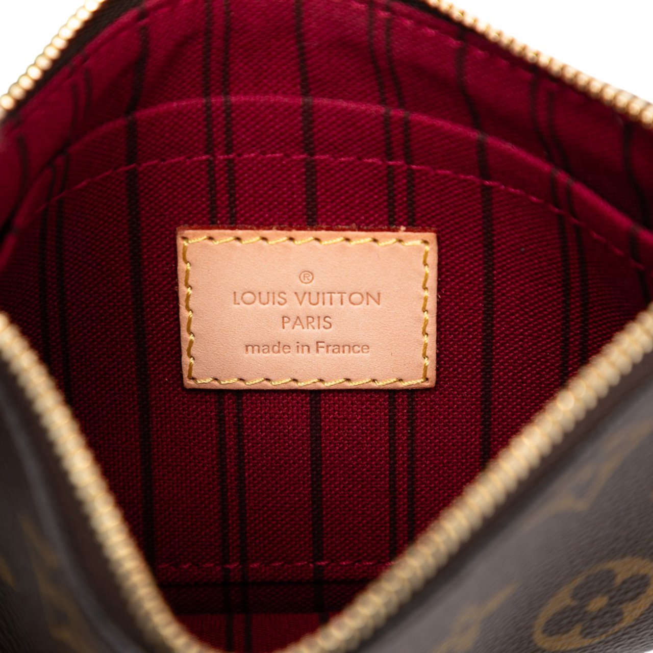 Louis Vuitton Monogram Neverfull Pochette PM Bruin