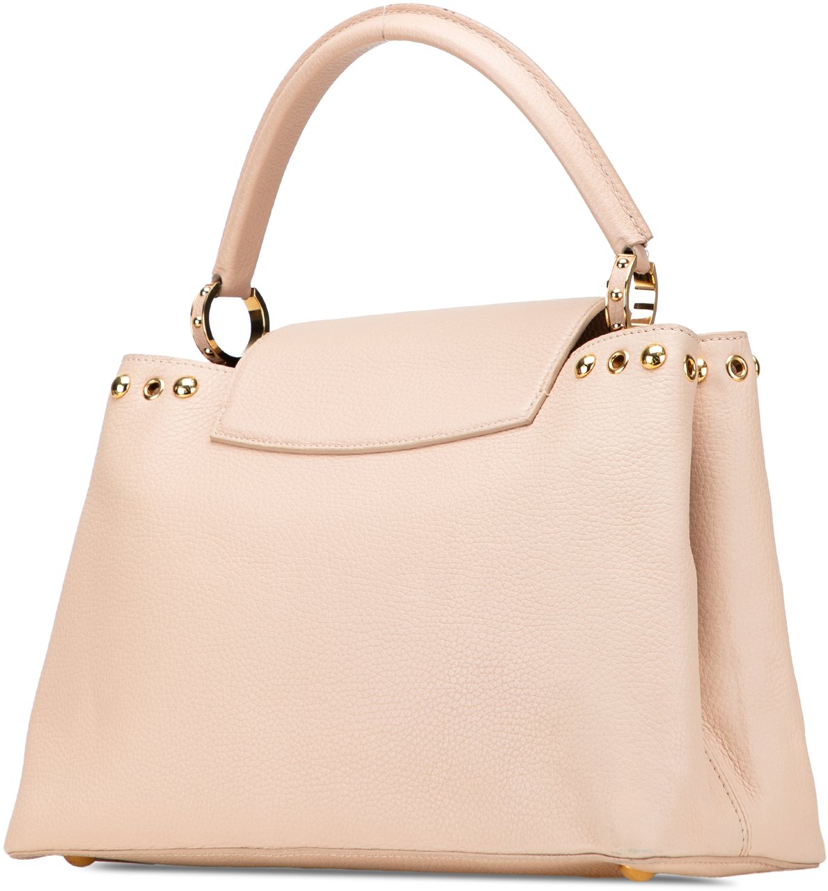 Louis Vuitton Taurillon Studdy Capucines MM Bruin