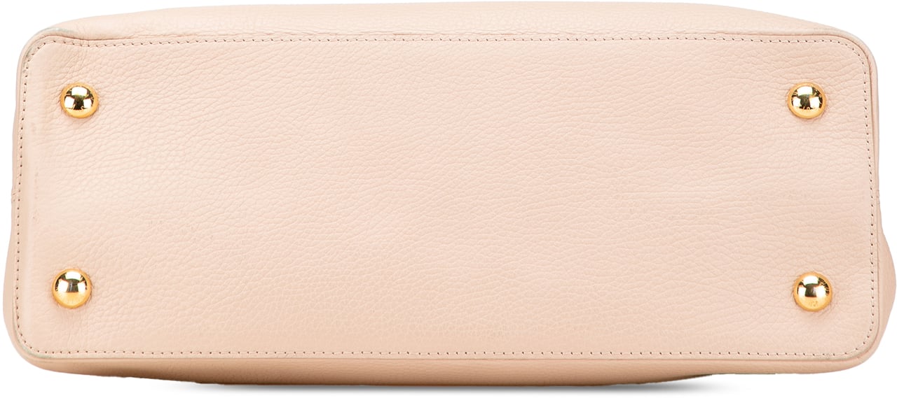 Louis Vuitton Taurillon Studdy Capucines MM Bruin