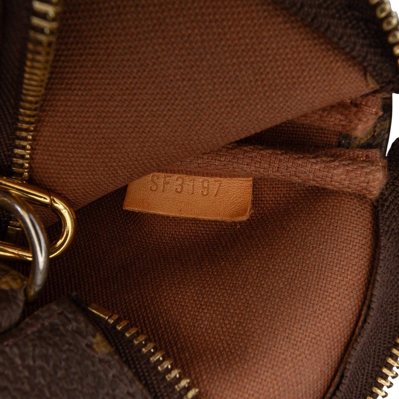 Louis Vuitton Monogram Giraffe Christmas Mini Pochette Accessoires Bruin