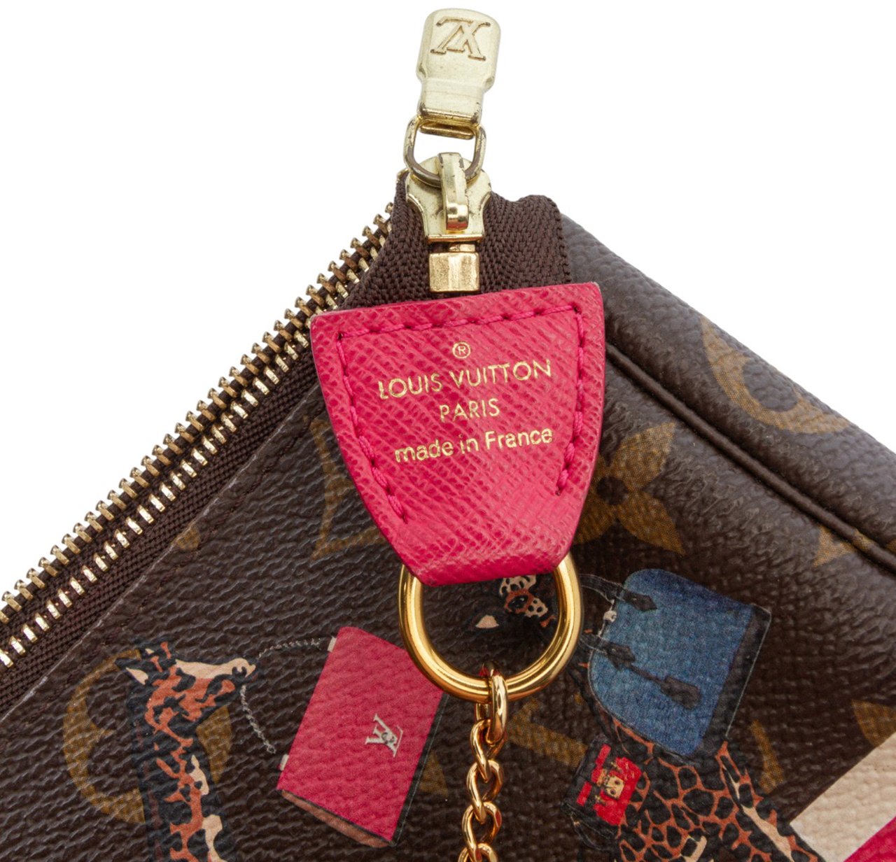 Louis Vuitton Monogram Giraffe Christmas Mini Pochette Accessoires Bruin