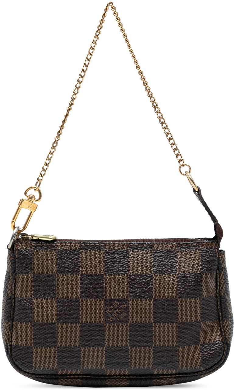 Louis Vuitton Damier Ebene Mini Pochette Accessoires Bruin