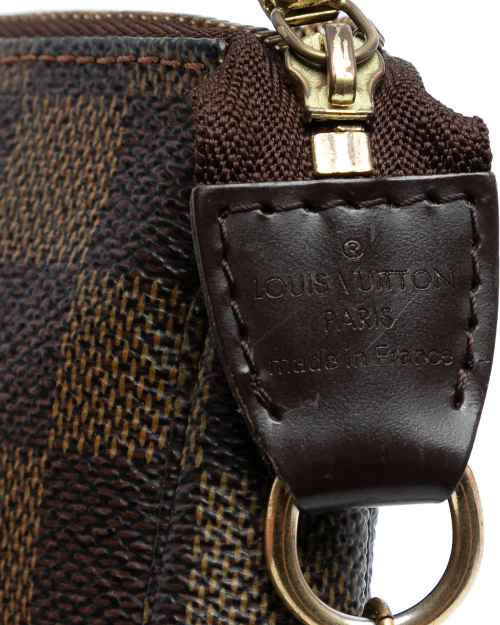 Louis Vuitton Damier Ebene Mini Pochette Accessoires Bruin