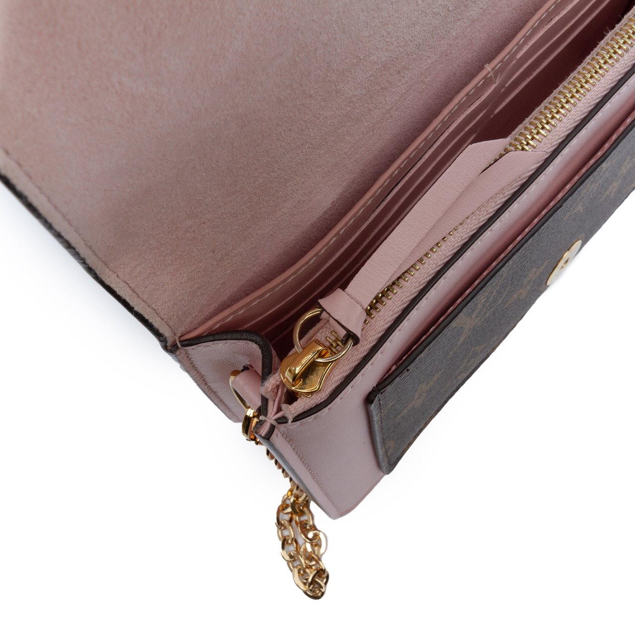 Louis Vuitton Monogram Flore Wallet On Chain Bruin