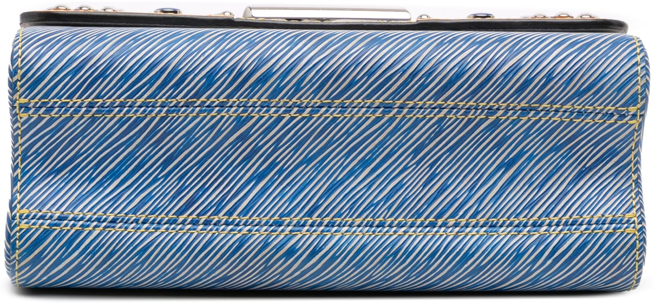 Louis Vuitton Epi Denim Studded Twist MM Blauw