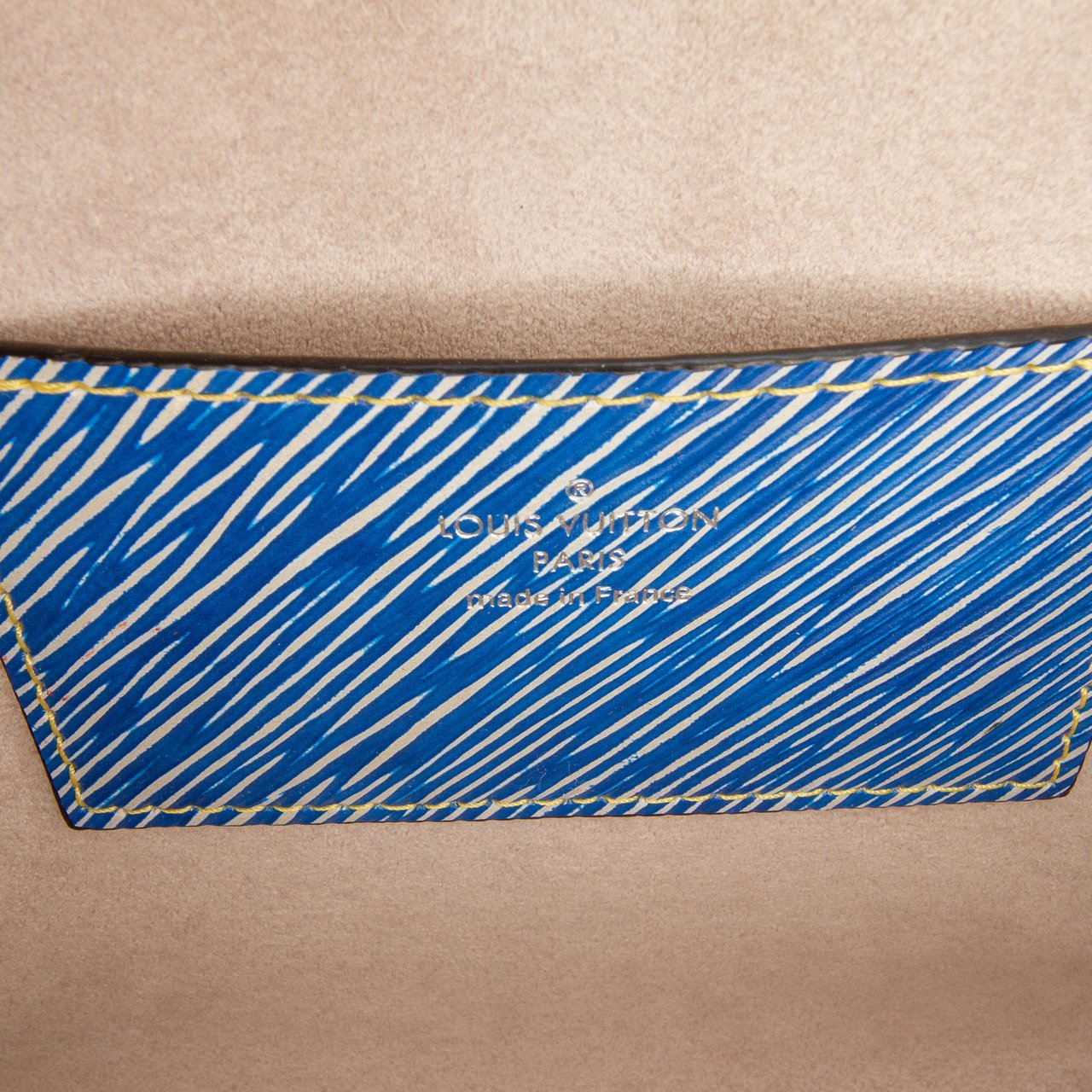 Louis Vuitton Epi Denim Studded Twist MM Blauw