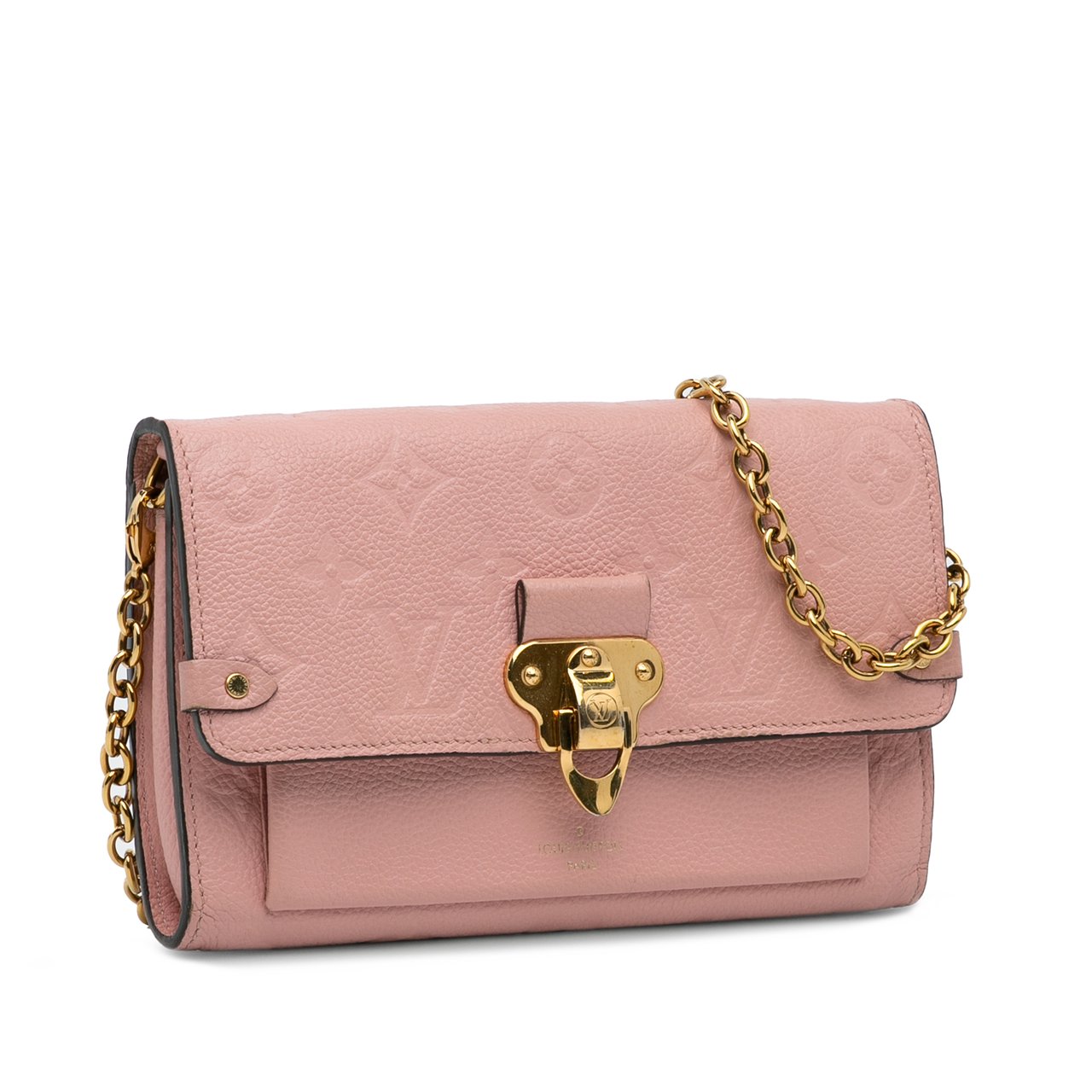Louis Vuitton Monogram Empreinte Vavin Wallet on Chain Roze