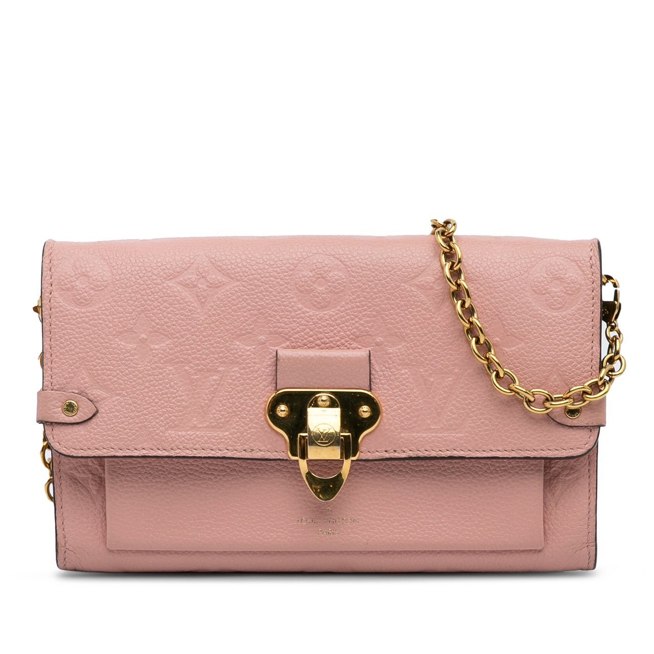 Louis Vuitton Monogram Empreinte Vavin Wallet on Chain Roze