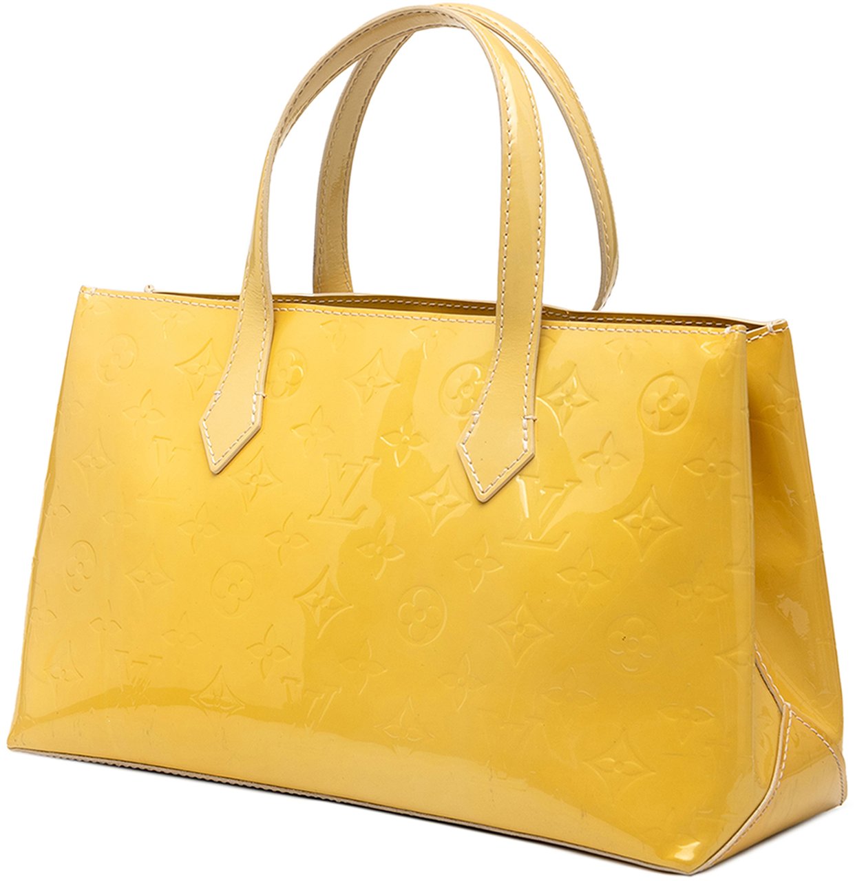 Louis Vuitton Monogram Vernis Wilshire PM Geel