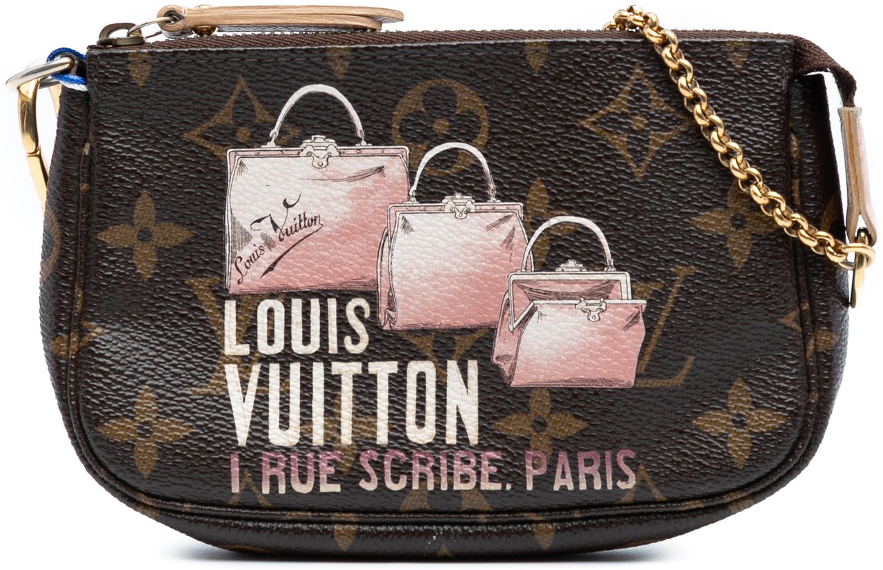 Louis Vuitton Monogram Affiche Mini Pochette Accessoires Bruin