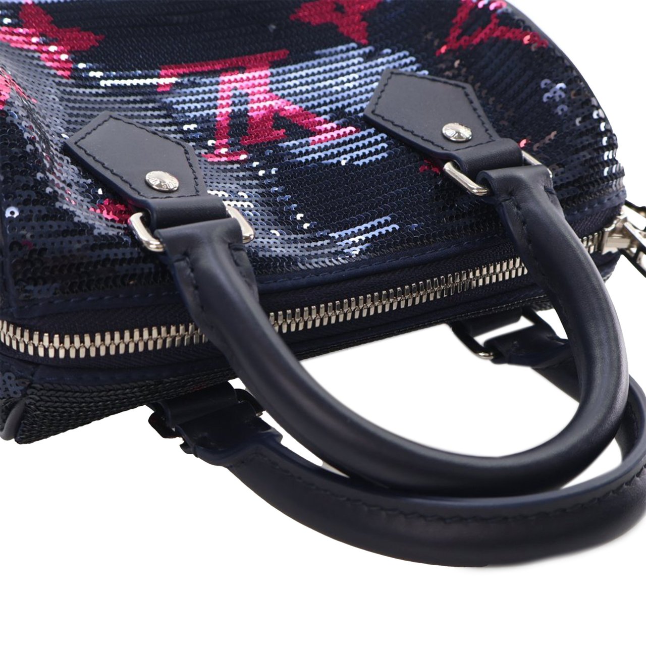 Louis Vuitton LV Night Monogram Giant Sequins Speedy Bandouliere 18 Blauw