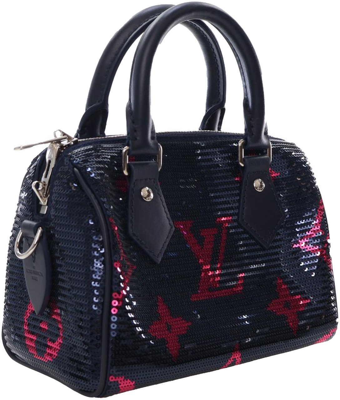 Louis Vuitton LV Night Monogram Giant Sequins Speedy Bandouliere 18 Blauw