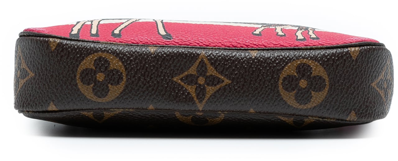 Louis Vuitton Monogram Giraffe Christmas Mini Pochette Accessoires Bruin