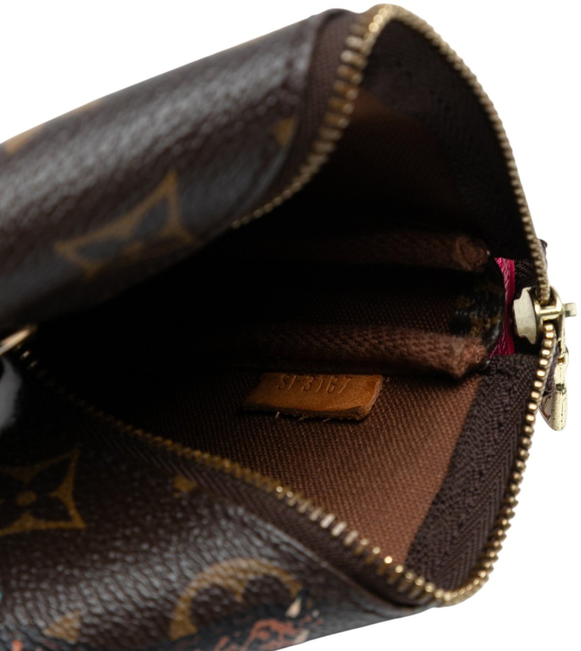 Louis Vuitton Monogram Giraffe Christmas Mini Pochette Accessoires Bruin