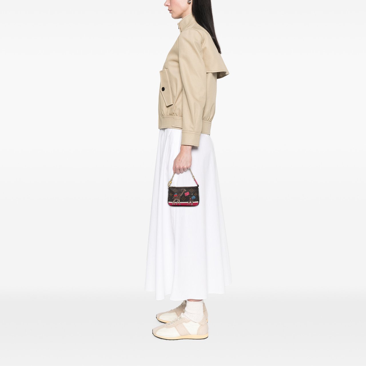 Louis Vuitton Monogram Giraffe Christmas Mini Pochette Accessoires Bruin