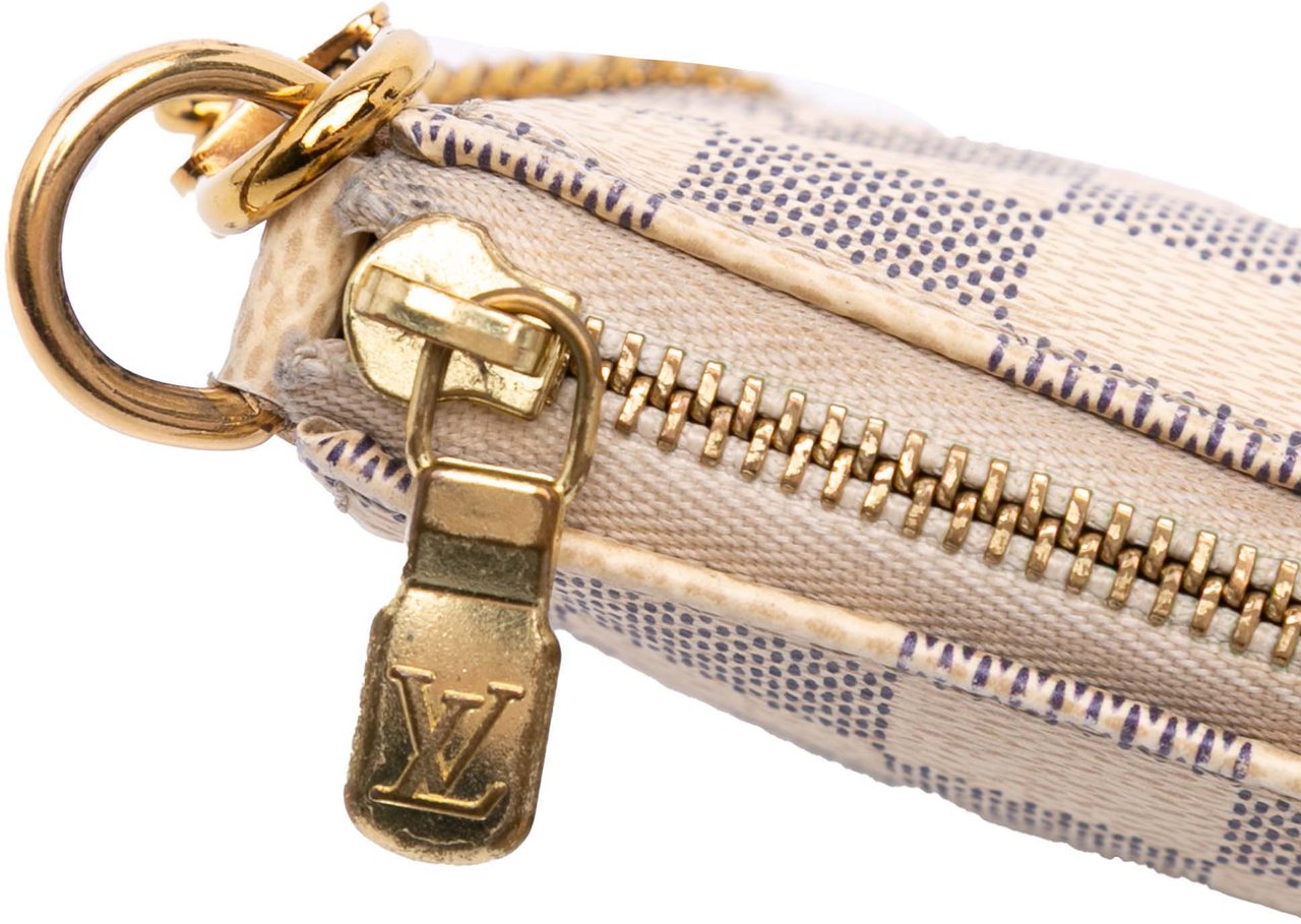 Louis Vuitton Damier Azur Mini Pochette Accessoires Wit