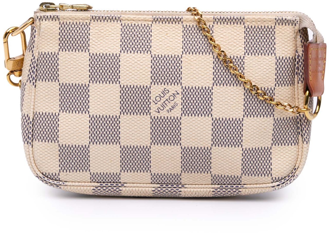 Louis Vuitton Damier Azur Mini Pochette Accessoires Wit