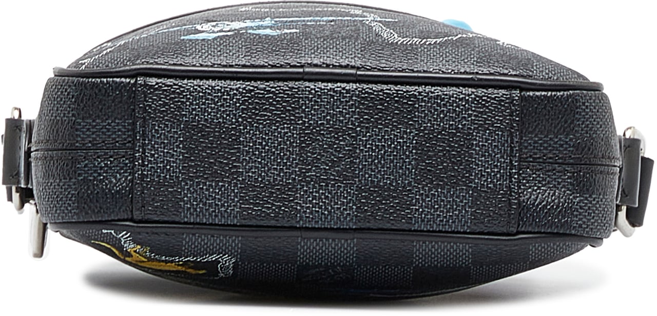 Louis Vuitton Damier Graphite Renaissance Map Danube Slim PM Zwart
