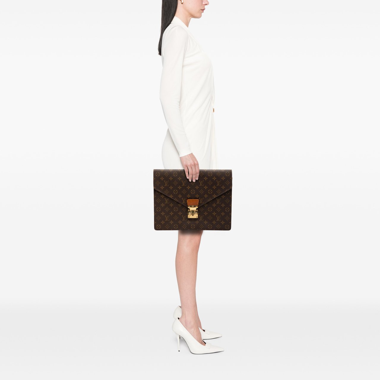 Louis Vuitton Monogram Porte Documents Senateur Bruin