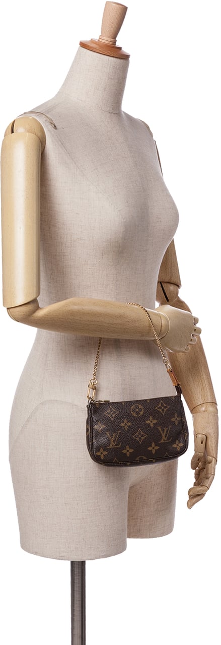 Louis Vuitton Monogram Mini Pochette Accessoires Bruin