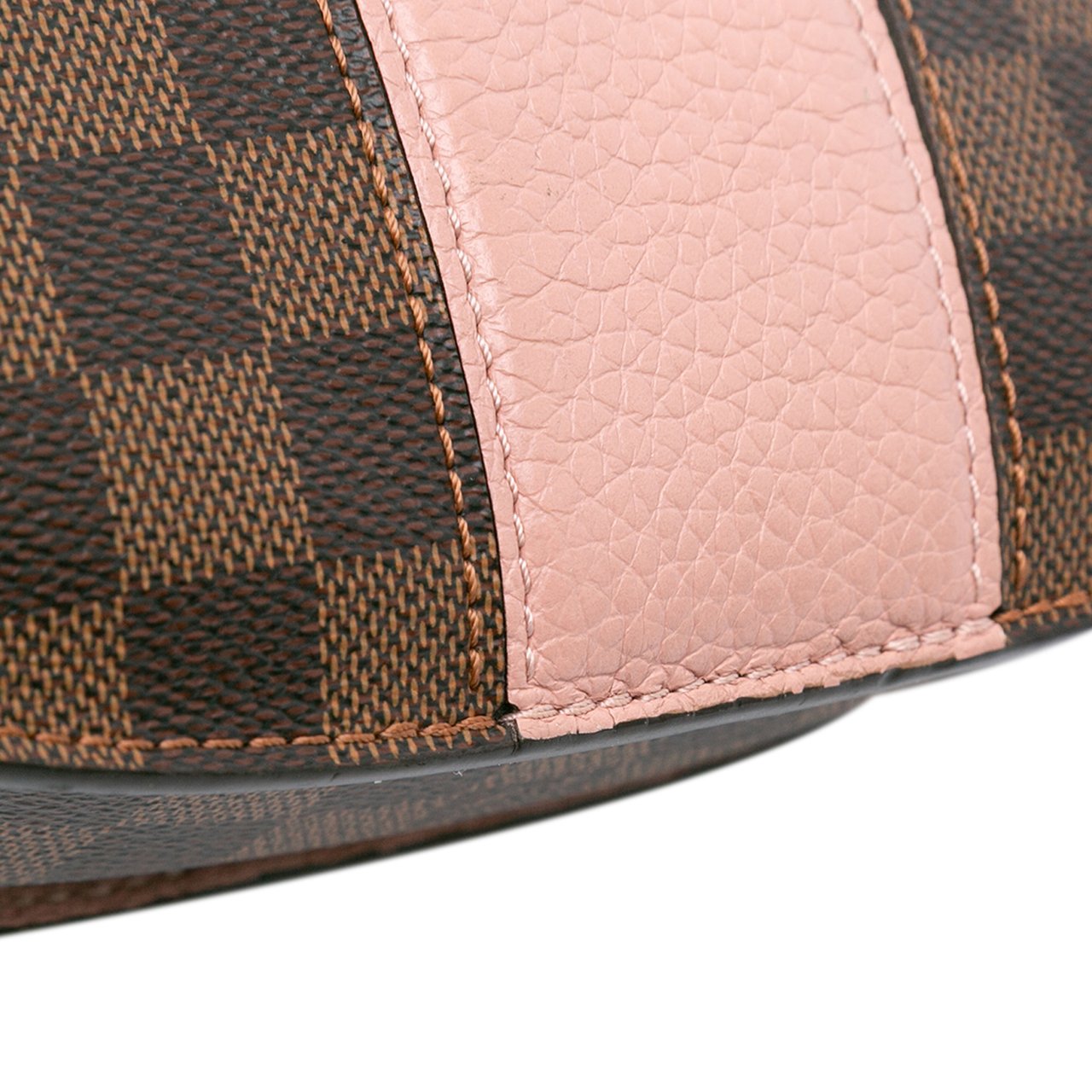 Louis Vuitton Damier Ebene Cuir Taurillon Wight Bruin