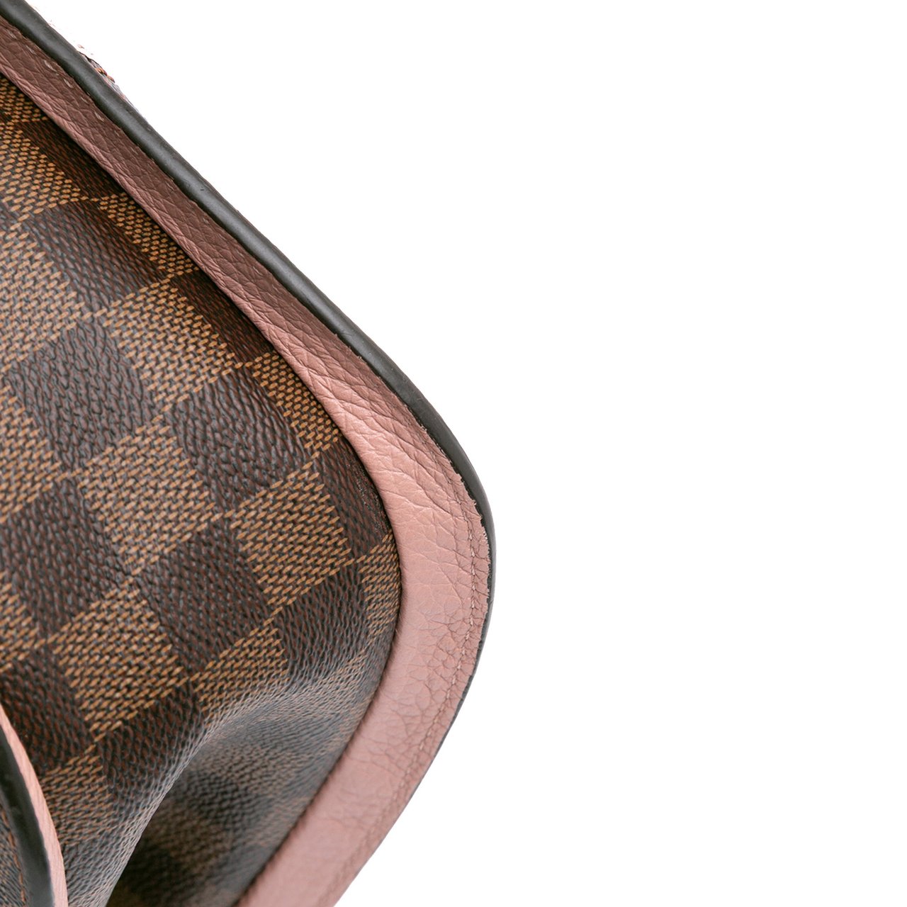 Louis Vuitton Damier Ebene Cuir Taurillon Wight Bruin