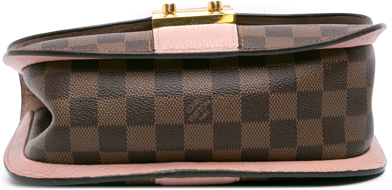 Louis Vuitton Damier Ebene Cuir Taurillon Wight Bruin