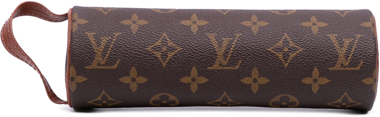 Louis Vuitton Monogram Trousse Ronde Pencil Case 20 Bruin