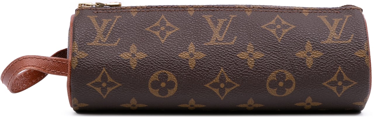 Louis Vuitton Monogram Trousse Ronde Pencil Case 20 Bruin