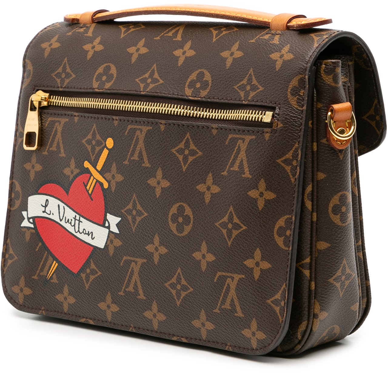 Louis Vuitton Monogram Patches Pochette Metis Bruin