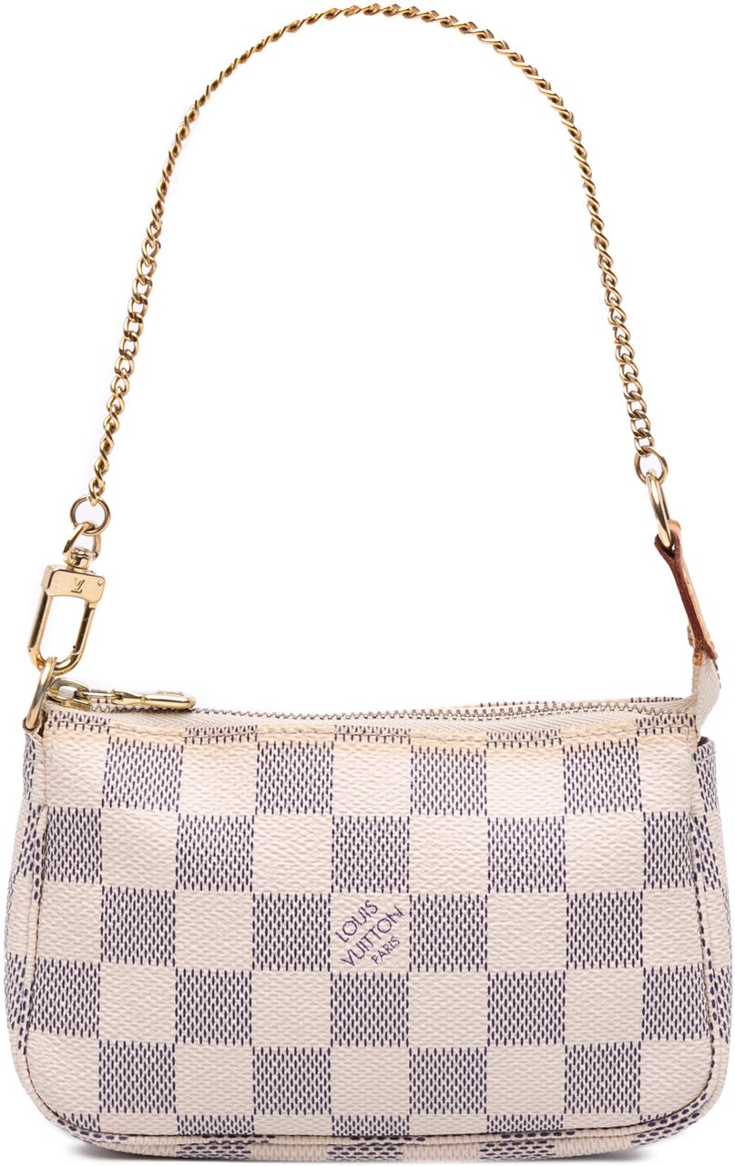 Louis Vuitton Damier Azur Mini Pochette Accessoires Wit