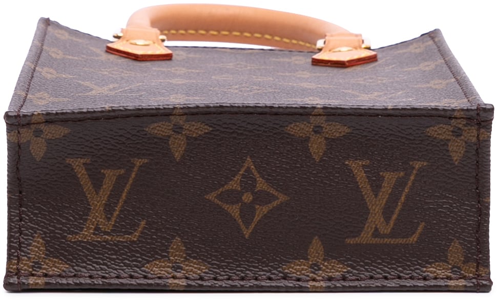 Louis Vuitton Monogram Petit Sac Plat Bruin
